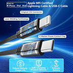 [Apple MFi Certified] Retractable Car Charger, Linocell 120W USB C Car Charger 4 in 1 PD/QC Type C Fast Charging Cigarette Lighter Adapter for iPhone 17/17 Pro Max/16/15/14/13/12/Galaxy S26/S25/Pixel