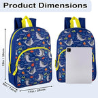 Trail maker 15 Inch Kids Backpacks for Boys & Girls | Preschool, Kindergarten, Elementary School Backpacks with Adjustable, Padded Straps (Seafaring Sharks)