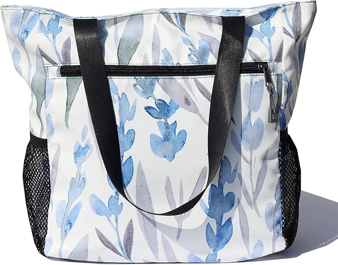 Original Floral Water Resistant Large Tote Bag Shoulder Bag for Gym Beach Travel Daily Bags Upgraded