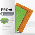 VIDIVICI 2Pack Passport Wallet, Travel Gifts, Travel Accessories - Yellow&Green