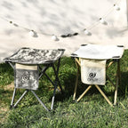 Opliy Camping Stool 2 Pack,13.5 Inch Portable Folding Stool for Outdoor Gardening and Beach Hiking Fishing,Foot Stool with Carry Bag (Camouflage)