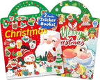 Walenced Reusable Sticker Book for Toddlers, Stickers for Kids, Toddler Sticker Book, Toddler Craft Activities, Toddler Travel Toys Boy Girl Birthday Gifts - Christmas
