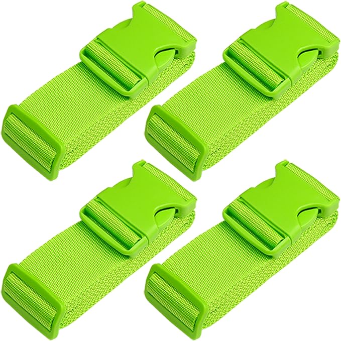 Ultra Long Heavy Duty Luggage Straps for Suitcases/Uprights/Duffels/Bags, 79" Adjustable Travel Packing Belts for Cargo Safety, Sturdy Baggage Strap Belts Multi-Pack