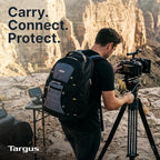 Targus Drifter II Laptop Backpack, Black/Gray – Backpack for Men for Business and Travel, Durable Water-Resistant Material, Fits up to 17" Laptops (TSB239US)