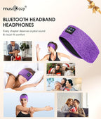 MUSICOZY Sleep Headphones Bluetooth 5.4 Headband, Wireless Earphones Music Sleep Earbuds Sleeping Eye Mask with HD Stereo Speakers for Workout Running Travel Yoga, Ideal Gifts for Women Men