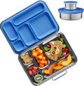 AOHEA Stainless Steel Bento Box Kids, Kids Metal Bento Lunch Box BPA Free Lunch Box Containers 304 Stainless Steel Bento Box for School and Office(Bule)