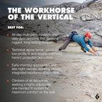 BLACK DIAMOND Half Dome Rock Climbing Safety Helmet | Adjustable Fit | Lightweight & Durable | Ventilated Protection
