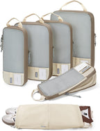 BAGSMART 6 Set /4 Set/2 Set Compression Packing Cubes for Travel, Lightweight Luggage Organizer Bags, Durable Space Saver Bags Travel Essentials
