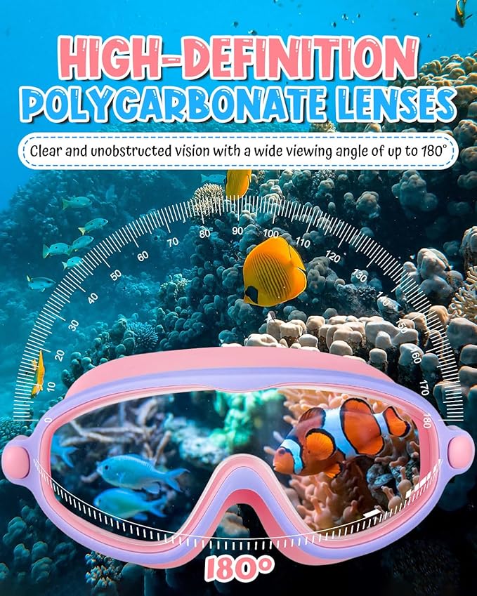 Swim Goggles 2 Pack, Wide View Anti Fog&UV Swimming Goggles for Audlt, No Leak Pool Beach Essentials for Men Women