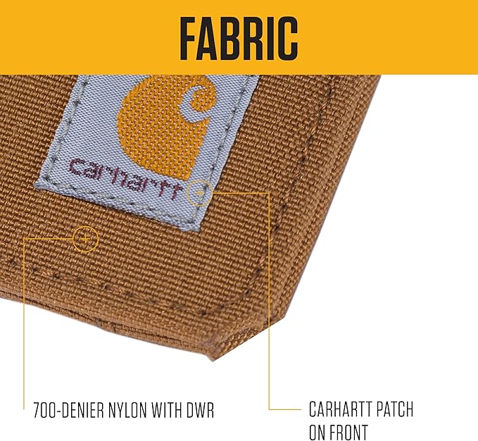 Carhartt 700D Nylon Duck ID Holder and Lanyard, W/Mesh ID Window for Quick Access