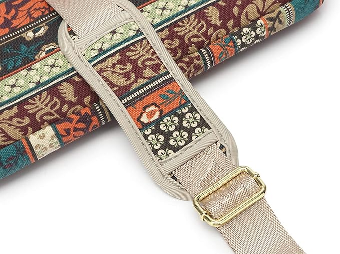 kayond Red Bohemia Patten Waterproof Laptop Shoulder Messenger Bag Case Sleeve for 14 Inch 14.1 Inch Laptop