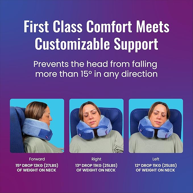 Cabeau Softest Neck Pillow for Travel – Evolution Earth Deluxe – 360° Head, Neck and Chin Support for Sleeping – Sustainable Memory Foam - Removable, Washable Cover with Compact Carrying Case (Terra)
