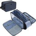 ZEEMO Travel Toiletry Bag for Men, Large Water-Resistant Double-Sided Full-Open Dopp Kit, Versatile Organizer for Shower and Hygiene Accessories, Bathroom Essentials, Cosmetics, Blue
