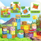 Mini Magnetic Blocks, Magnetic Blocks Building Toys with Travel Case 45PCS, STEM Educational Construction Building Cubes for Kids Ages 3+, Classroom Learning Sensory Toys Gift for Toddlers Boys Girls
