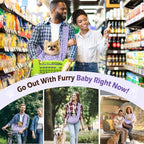 Pawaboo Small Dog Sling Carrier, Reversible Hands Free Dog Sling Carriers for Small Dogs and Cats, Puppy Slings Carrier with Safety Harness, Puppy Essentials, Purple Daisy
