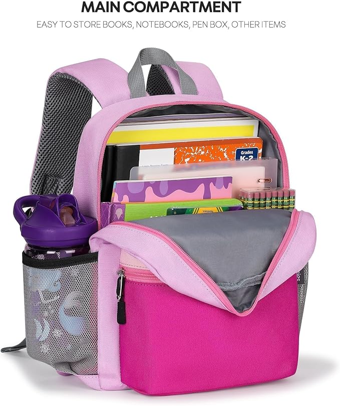 mibasies Toddler Backpack for Girls 2-4: Preschool Backpacks for Girls - Cute Kids Backpack