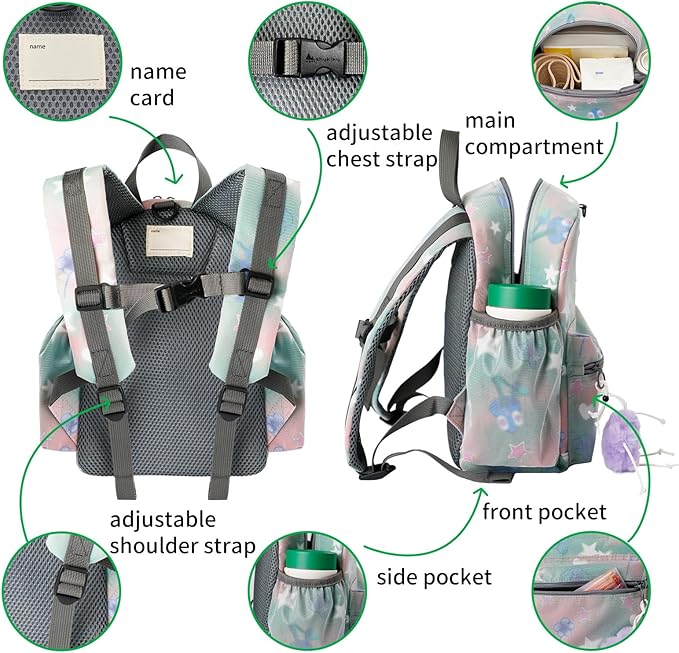 12 Inch Toddler Backpack for Boys Girls 2-4, School Mini Backpack for Travel, Small Kids Child Backpacks, Preschool Kindergarten Elementary Toddler Bag, Small