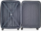 DELSEY PARIS Helium Aero Hardside Expandable Luggage with Spinner Wheels, Brick Red, Checked-Medium 24 Inch