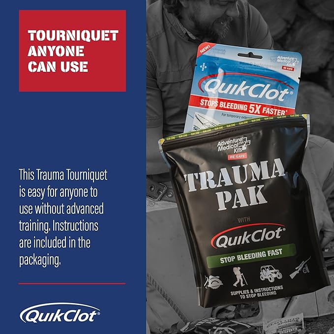 Adventure Medical Kits Trauma Pak First Aid Kit with QuikClot Sponge, black, one size (2064-0292)
