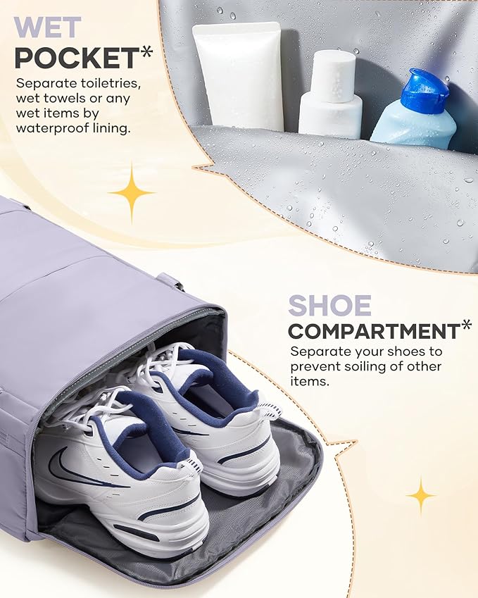 coofay Large Carry On Backpack Flight Approved Personal Item Travel Backpack For Women Airline Approved Waterproof Sports Luggage Backpack Casual Daypack Small Hiking Backpack Purple Backpack