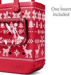 BOGG BAG Medium Tote – 15” x 12.5” x 5” – Durable, Washable, Tip-proof – Beach, Pool, Boat, Work, Sports (Ugly Sweater - Red)