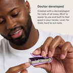 EDJY Fingernail Cutter - Precision Stainless Steel Nail Cutter for Fingernails | Sharp Blade, Ergonomic Design, Durable & Rust-Resistant | Ideal for Men and Women | Black | 2-Pack