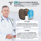 ComfiLife Premium Gel & Memory Foam Seat Cushion – Doctor Recommended Office Chair Cushion, Car Seat Cushion – Chair Cushions for Back & Sciatica Pain Relief – Seat Cushions for Office & Desk (Black)