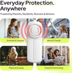 Weten Personal Safety Alarm Keychain - 130dB Siren, LED Light, Panic Pin – Compact Self-Defense Device and Emergency Whistle Alternative for Women, College, Travel, and Night Walk Protection (White)