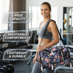 Gym Duffle Bag Backpack with Shoe Compartment,4 ways Travel Backpack for Women and Men,Multi-Functional Weekender bag with Waterproof Layer&Laptop Compartment for Fitness, Travel,Camping