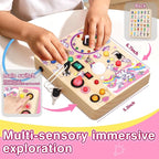 Grarain Busy Board for Toddlers - Montessori Educational Toy for 1-3 Year Old Boys & Girls | Travel-Friendly Sensory Learning Activity | Ideal for Kids with Autism(Unicorn Busy Board)