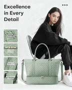 HOTOR Travel Duffel Bag - Weekender Bags for Women, Gym Tote Bags with Shoe Compartment, Carry On Overnight Bag with Toiletry Bag for Travel Essentials and Travel Accessories, Green, 13.4"×17.3"×7.9"