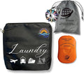 Travel Laundry Detergent Sheets with Laundry Bag and Strong Portable Clothesline – Laundry Detergent Sheets, Foldable Laundry Bag & Elastic Travel Clothesline for Hotels, Cruises & Trips