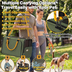 PAWZIDEA Large Pet Carrier Expandable, 24"×16"×16" Soft-Sided Cat Carrier for 2–4 Cats up 55lb, Portable & Collapsible Small Medium Dog Travel Crate for Car, XL Storage Pocket, ID Card, Shoulder Strap