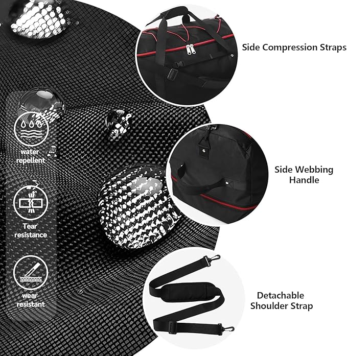 Rolling Duffle Bag with Wheels,110L/140L Expandable Soft-Sided Foldable Duffle Bag with 2 Rubber Wheels,Packable 32” Rolling Carry-On with Multi-Pockets & Compartments
