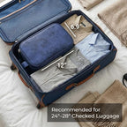 Elviros Toiletry Bag for Men, Large Travel Shaving Dopp Kit Water-resistant Bathroom Toiletries Organizer PU Leather Cosmetic Bags