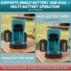 Cordless Coffee Maker for Makita 18V Battery (No Battery), Portable Drip Coffee Machine with Electric Coffee Grinder and Coffee Cup, for RV, Camping, Travel