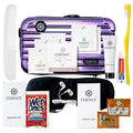 Essence Travel Amenity Kit | Travel Essentials & Travel Size Toiletries Kit | 5-Pack Nasal Diffuser Rings, Sleep Mask, Lotion & Hygiene Kit | Travel Toiletry Kit for Women | Purple Case
