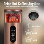 Portable Coffee Machine: Electric Espresso Machine - Portable Coffee Maker for Travel - Rapid Heating - 8 Cups of Coffee Per Full Charge - Compatible with Nespresso Capsules - Brown