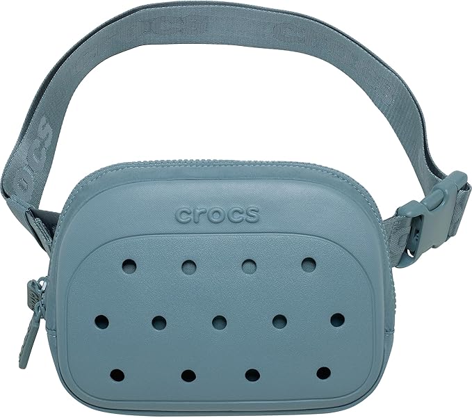 Crocs Classic Belt Waist Bag, Customizable Fanny Pack, Personalize with Jibbitz Charms, Pond, One Size