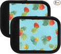 Strawberry Cyan Luggage Handle Wrap for Suitcase Luggage Tags Handle Covers Identifiers Soft Decorations Travel Accessories 2 Pack