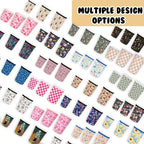 Reusable 3-Pack Iced Coffee Cup Sleeve, Insulated Neoprene, Beverage Holder for Iced Coffee, Durable Drink Sleeve for Cold Beverages, Butterfly Bloom