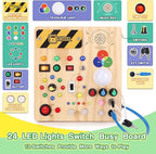 Grarain Busy Board for Toddlers - Montessori Educational Toy for 1-3 Year Old Boys & Girls | Travel-Friendly Sensory Learning Activity | Ideal for Kids with Autism(Busy Board v4)