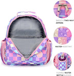 mibasies Toddler Backpack for Girls 2-4: Preschool Kindergarten Backpack - Cute Kids Backpacks for Girls - Checkerboard
