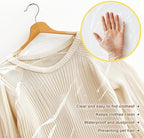 40 Pack Clear Garment Bags for Clothes, Gretchin,(Set of 40, 60x150cm), Clear Clothes Covers Plastic Garment Bags Dry Cleaner Bags Plastic Clear Dry Cleaning Bags for Hanging Clothes Storage