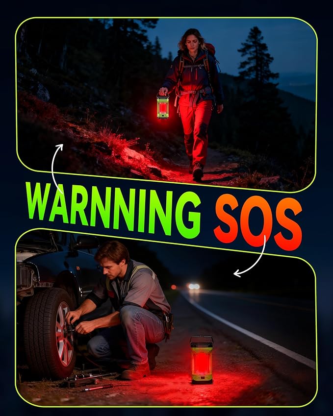 AlpsWolf Camping Lantern Rechargeable, 4000LM LED Lanterns for Power Outages, 4600mAh Super Bright Portabl Lantern & Lights for Emergency, Hurricane, Camping