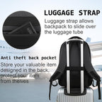 Volher 17 Inch Laptop Backpack, Business Anti Theft Slim Durable Laptops Backpack, Water Resistant College Computer Bag Gifts for Men & Women Fits 15.6 Inch Notebook-Black