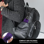 Compact Travel Umbrella for Purse - Flat Handle, Waterproof for Light Rain