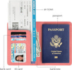 Passport Holder for Travel Essentials,RFID Blocking Passport Cover Wallet Card Case for Women and Men (Pink)