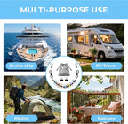 Magnetic Travel Clothesline - Cruise Ship Essentials & Must Haves 2026 - Stretches to 12ft Retractable Laundry Drying Line with Non-Scratch Magnetic Hooks, Positioning Beads & 12 Anti-Slip Clips