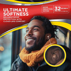 HEAROS Ultimate Softness Foam Disposable Earplugs, NRR 32, 100 Pair, PU Foam, Hearing Protection, Beige (5299)